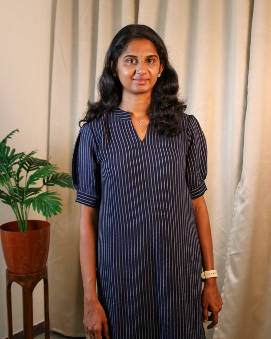 Blue Midnight Striped CO-ORD Set