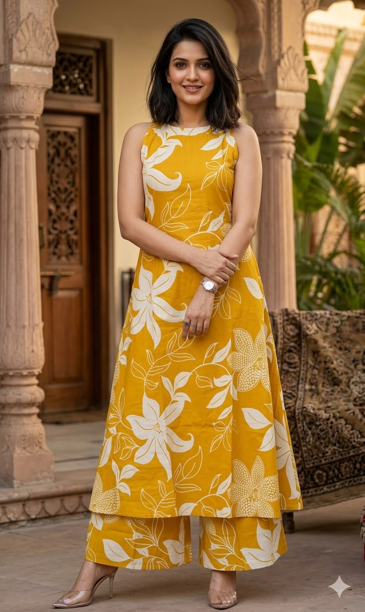 Yellow Cotton Co-ord set
