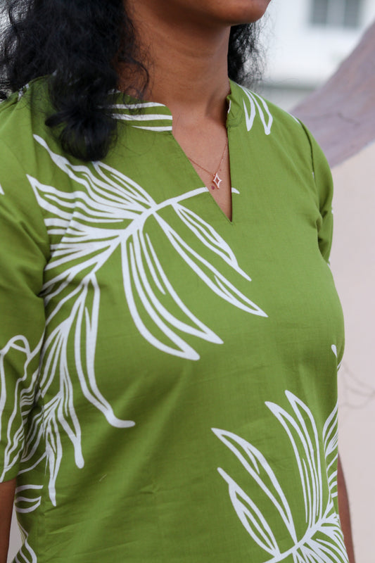 Green Leaf and Bloom CO-ORD Set