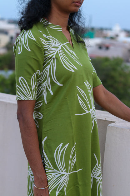 Green Leaf and Bloom CO-ORD Set