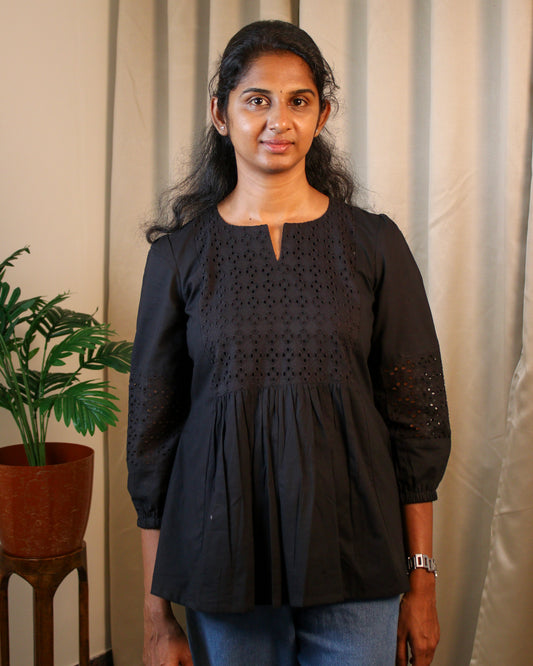Black Peplum Top