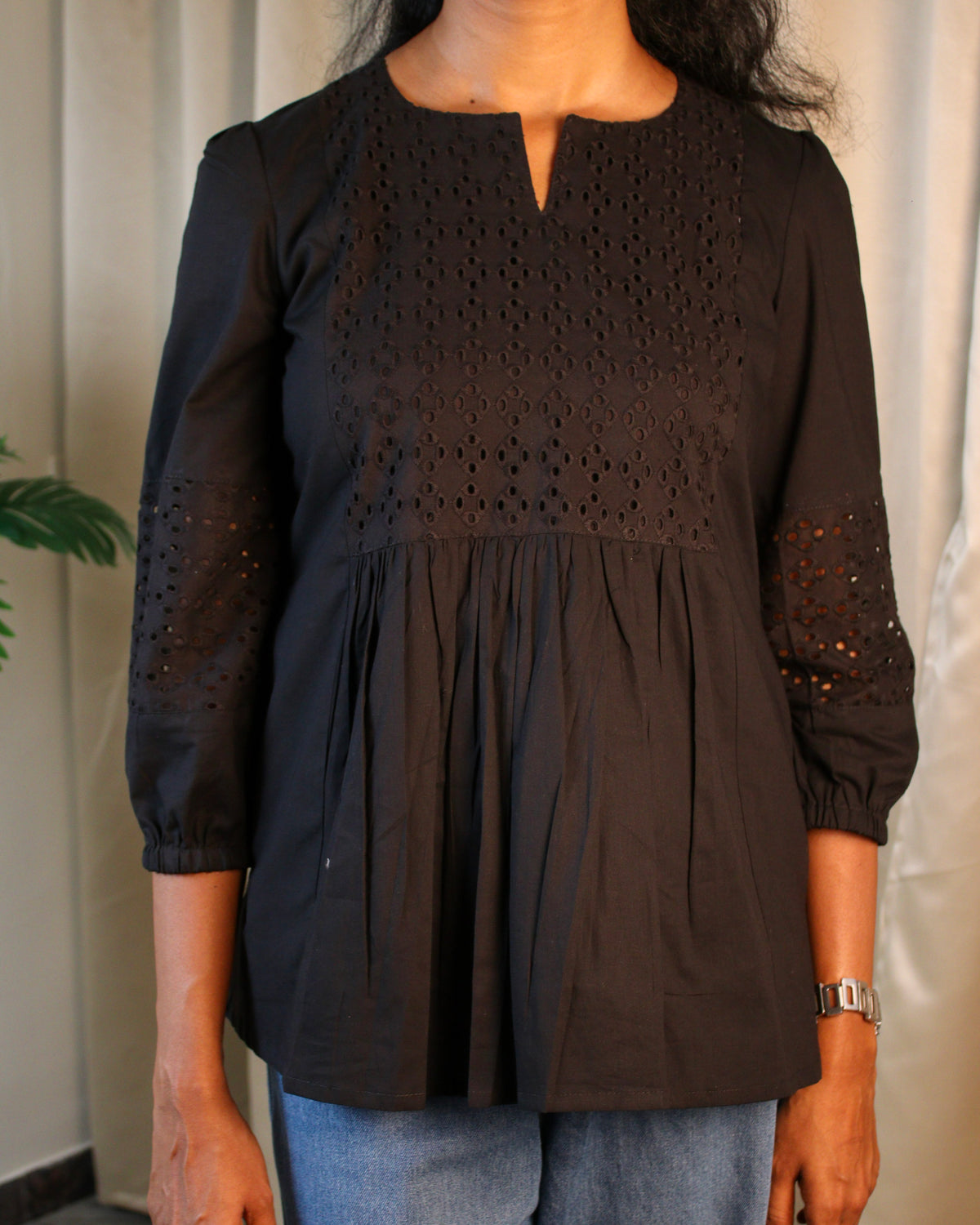 Black Peplum Top