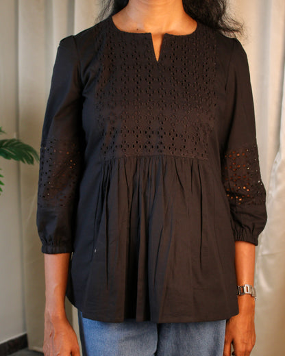 Black Peplum Top