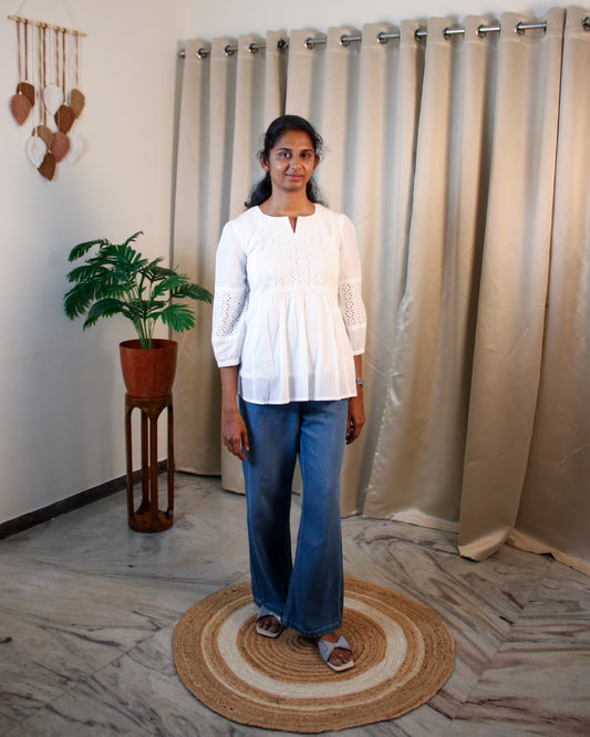 White PeplumTop