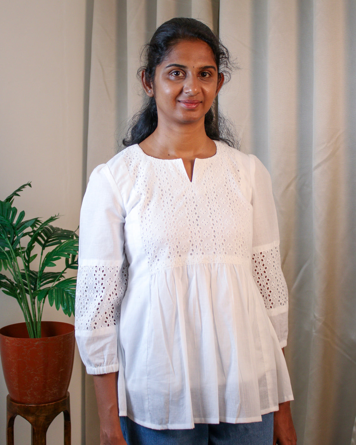 White PeplumTop