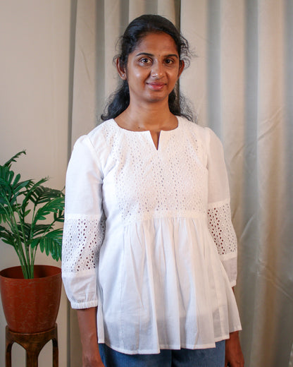 White PeplumTop