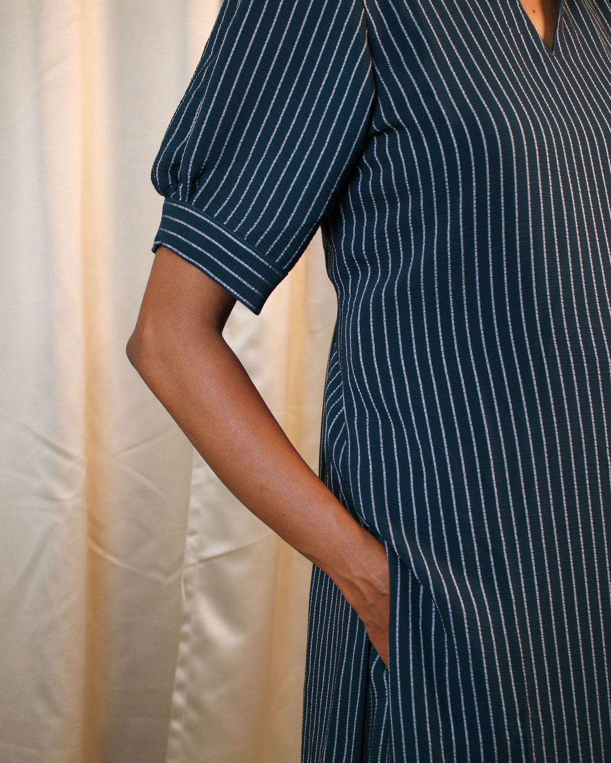 Teal Green Midnight Striped CO-ORD Set