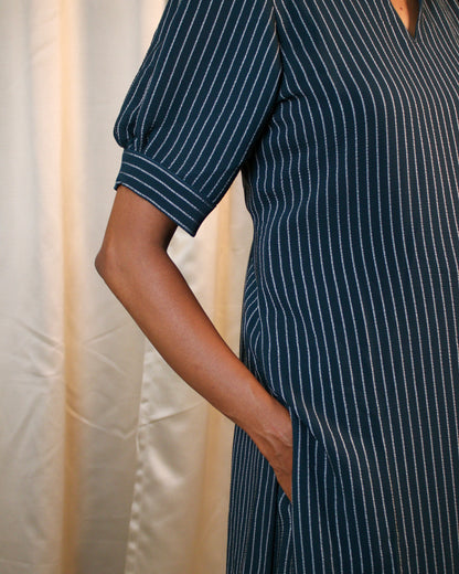 Teal Green Midnight Striped CO-ORD Set