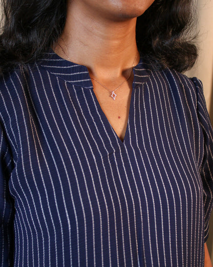 Blue Midnight Striped CO-ORD Set